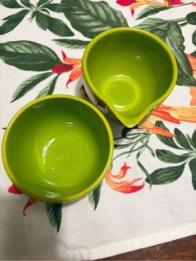 Waechtersbach Bright Green Ceramic Sugar & Cream - Set of 2